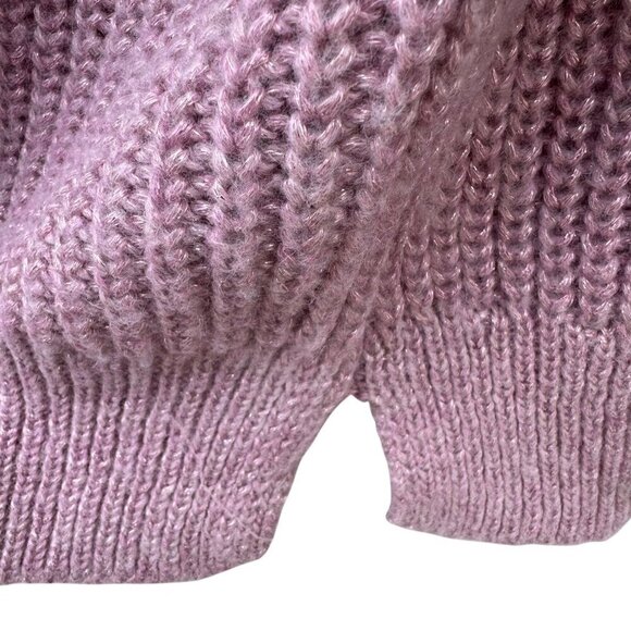 APT 9 Womens Pink Ribbed Turtleneck Wide Knit Long Sleeve Cozy Sweater New L - Picture 3 of 9